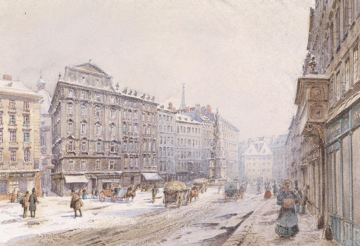 Le Graben à Vienne - Carl Wenzel Zajicek