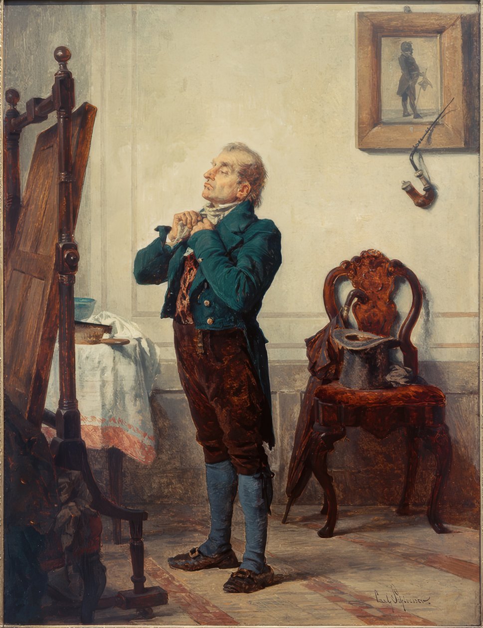 Homme devant un miroir - Carl Bernhard Schlösser