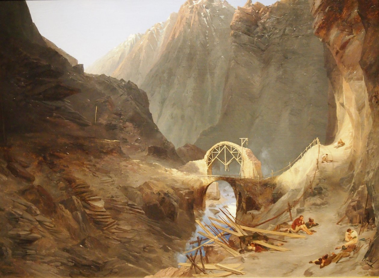 Construction du Pont du Diable - Carl Blechen