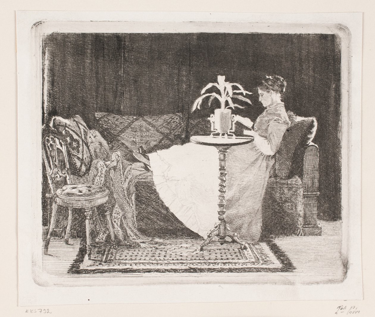 Dame lisant - Carl Bloch