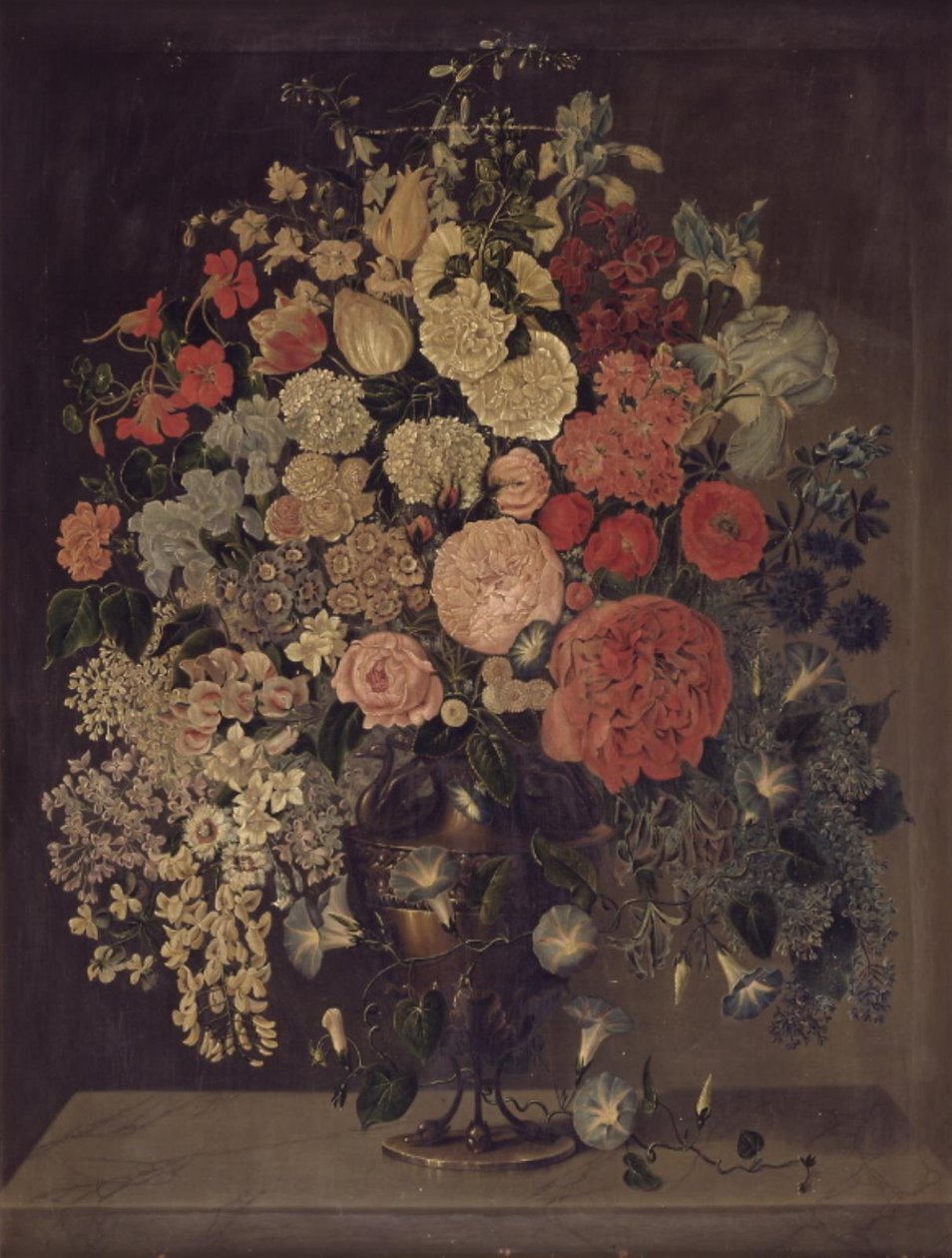 Un grand vase avec des fleurs - Carl Christian Seydewitz