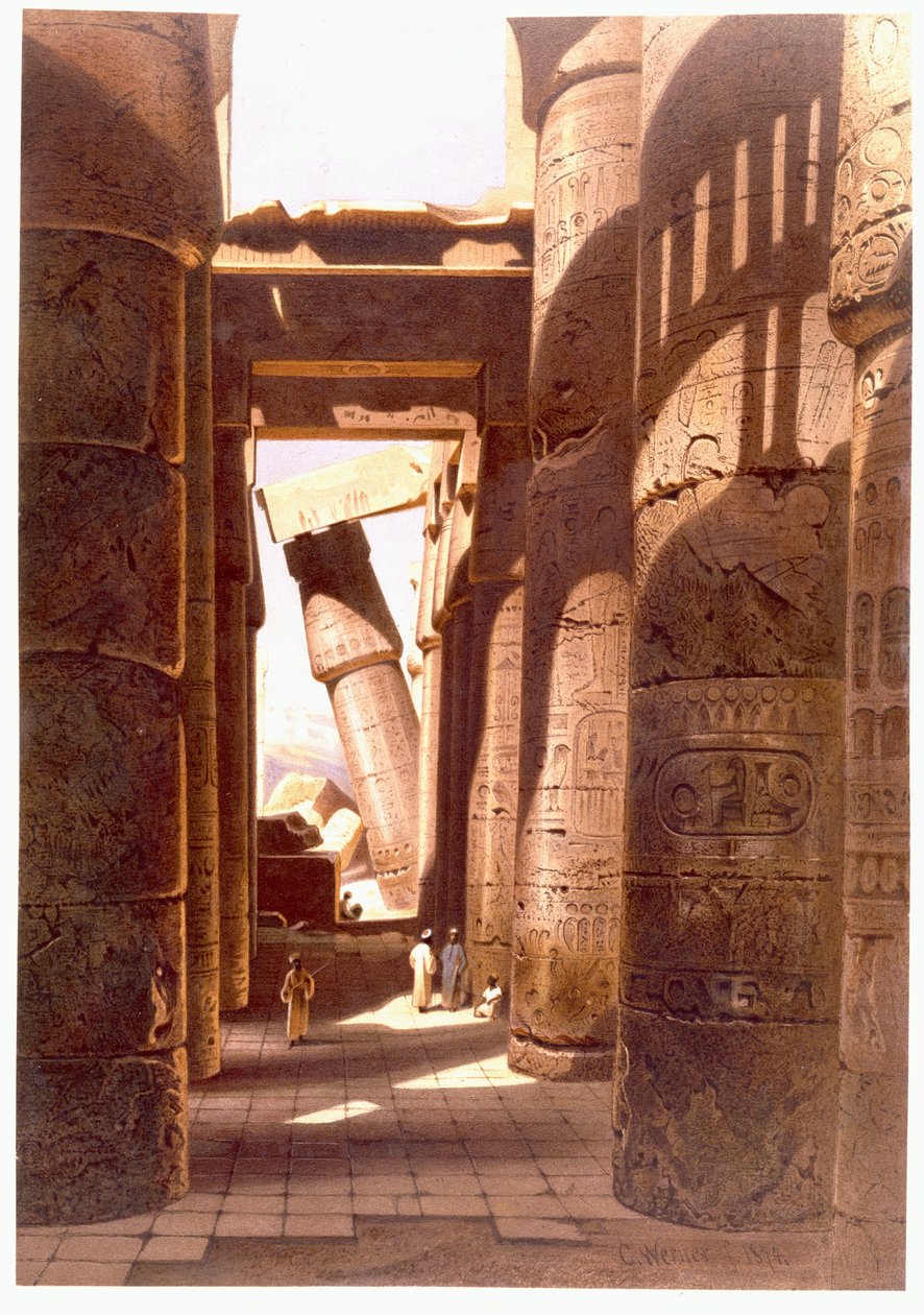 Ruines du temple de Karnak, 1874 - Carl Friedrich Heinrich Werner