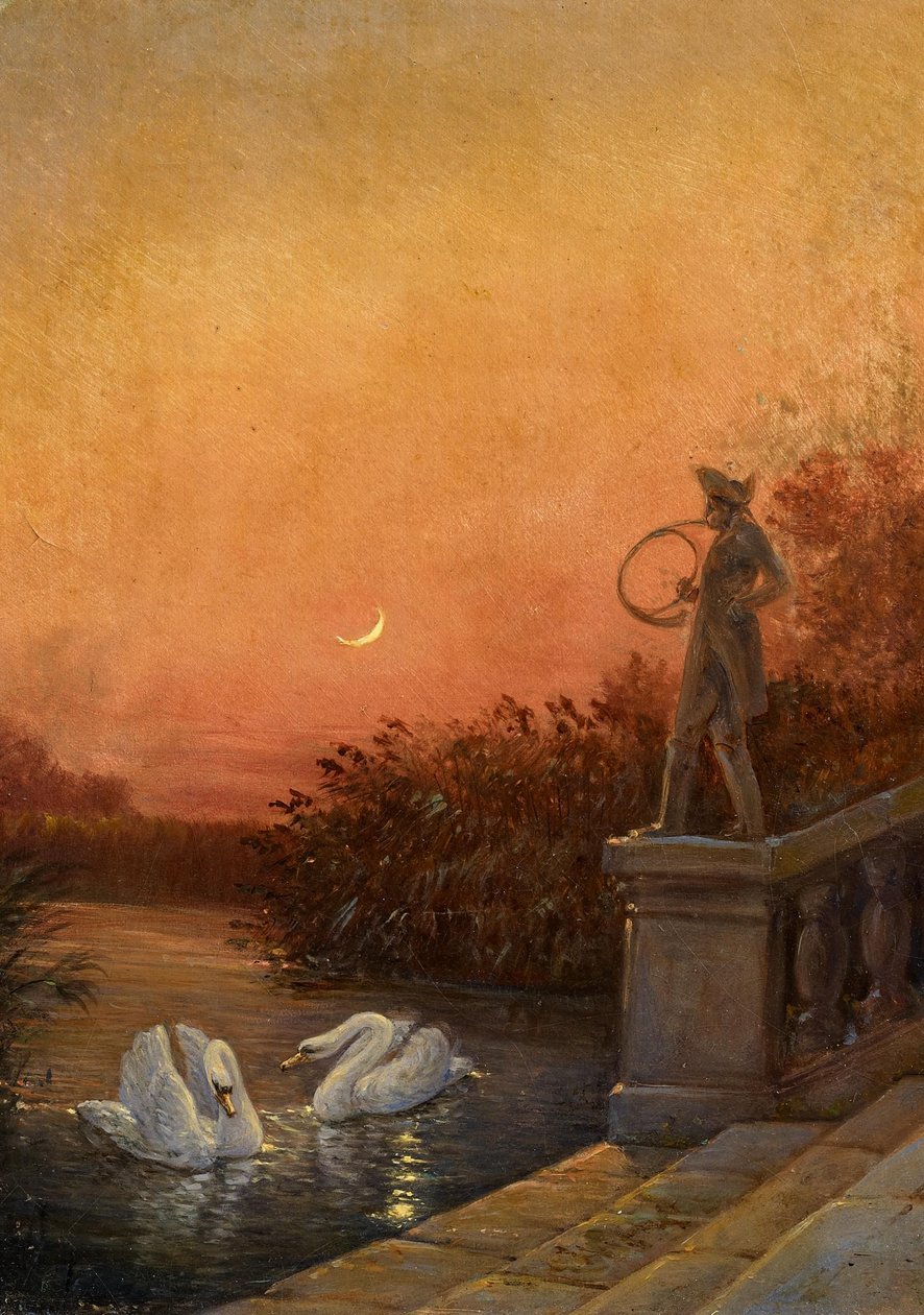 Aube près du château de Moritzburg - Carl Gustav Carus