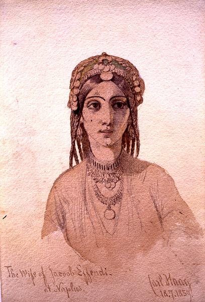 La femme de Jacob Effendi à Naplus - Carl Haag