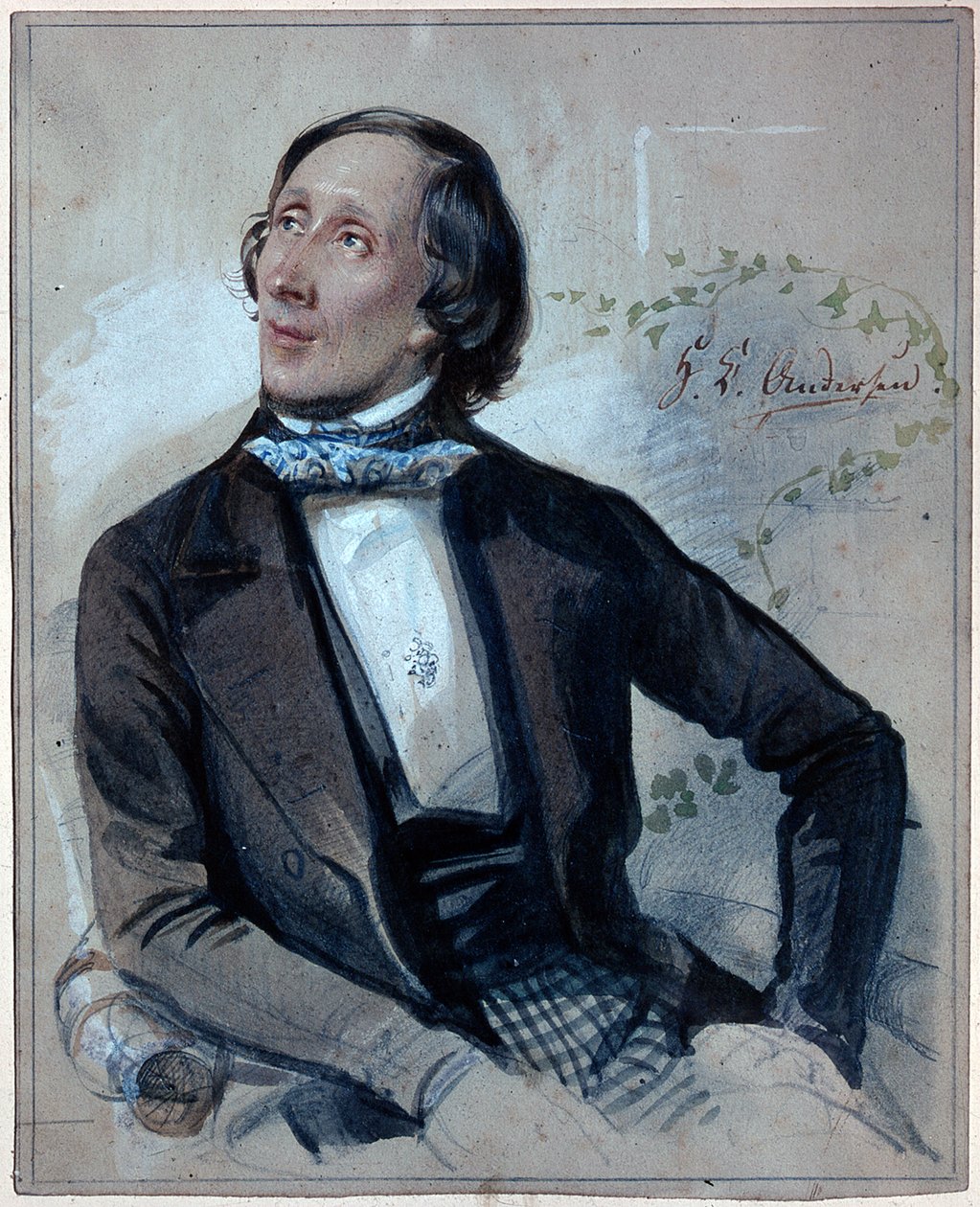 Portrait de Hans Christian Andersen - Carl Hartmann