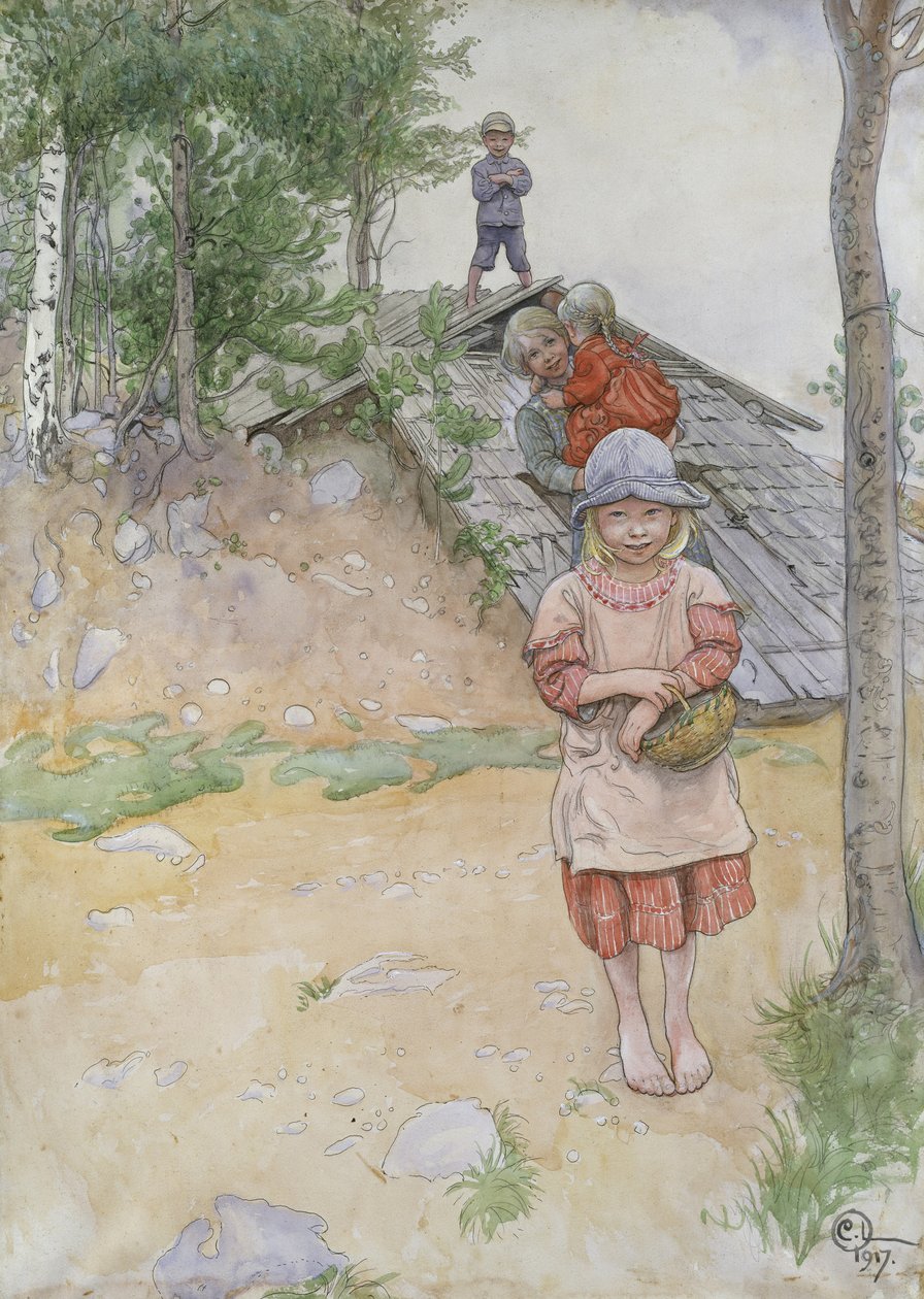 Près de la cave, 1917 - Carl Larsson