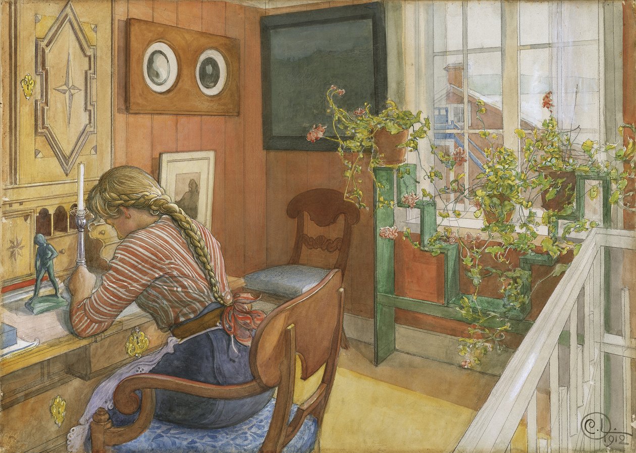 Écriture de lettres, 1912 - Carl Larsson