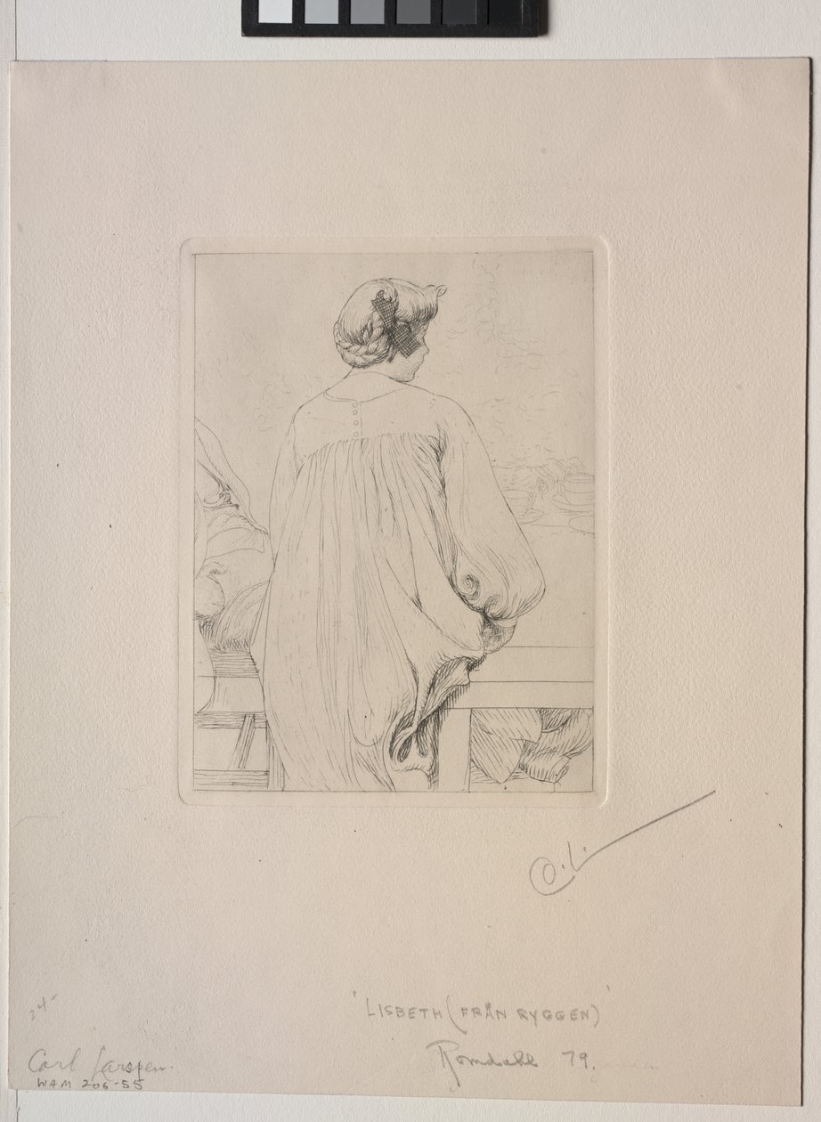 Lisbeth, vue de dos - Carl Larsson