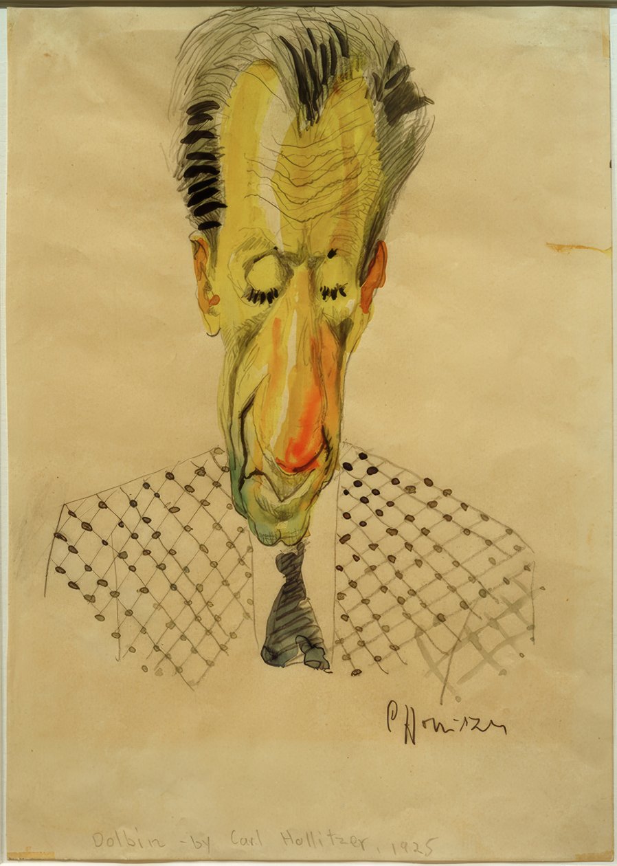 B.F. Dolbin / Caricature de C.-F. Hollitzer, 1925 - Carl Leopold Hollitzer