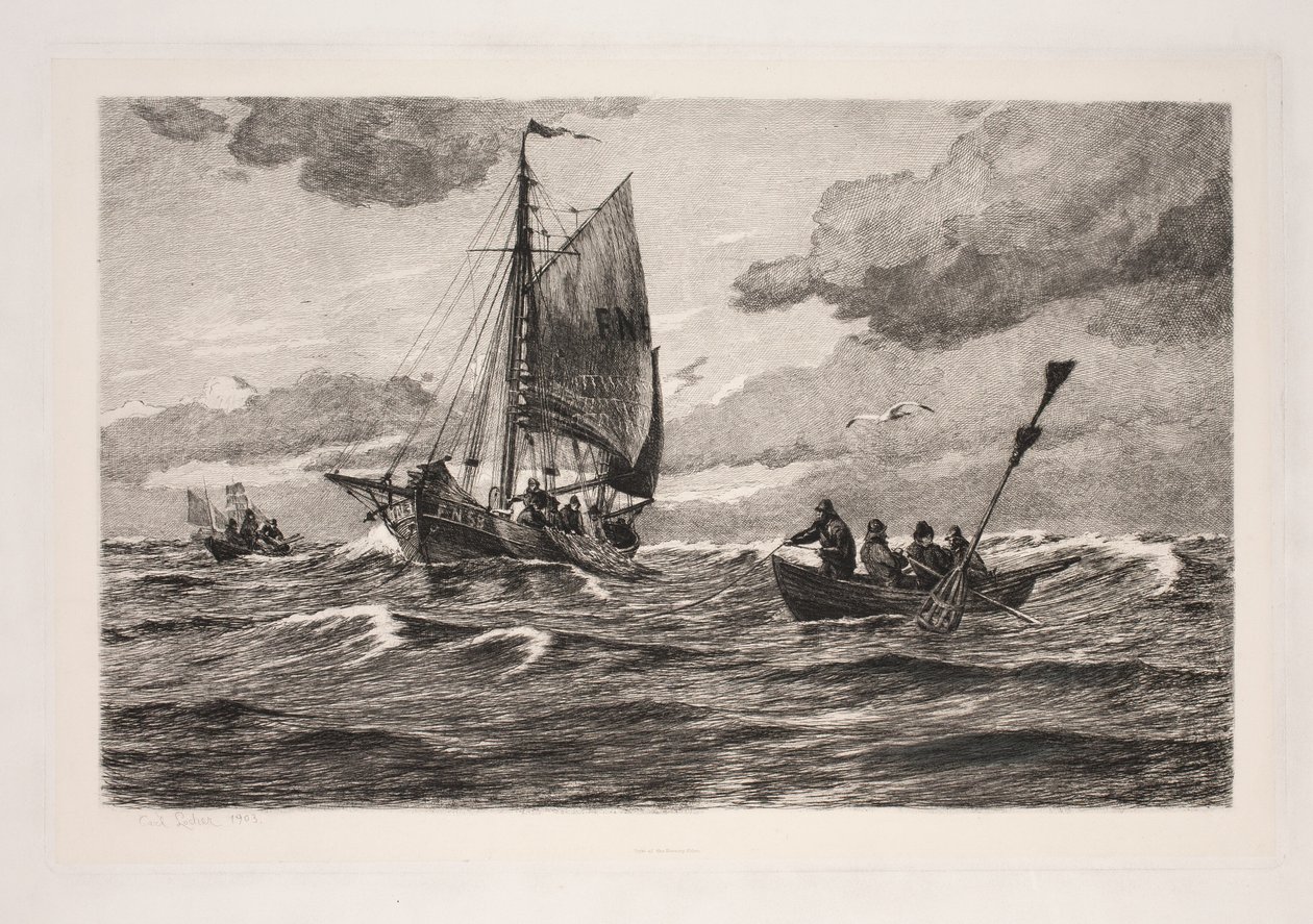 Pêcheurs en mer - Carl Locher