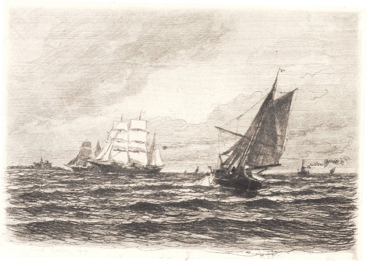 Brise fraîche dans le détroit - Carl Locher