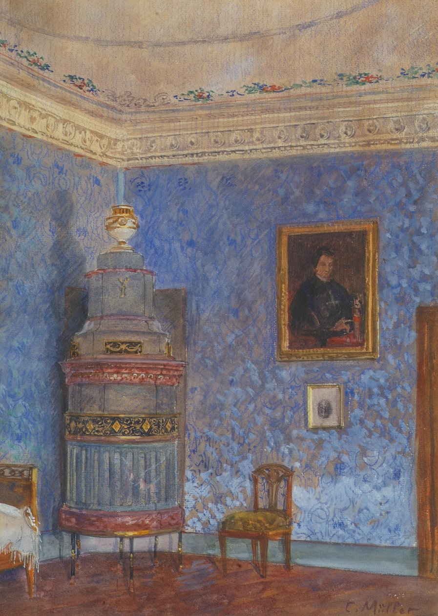 Intérieur bleu - Carl Max Müller