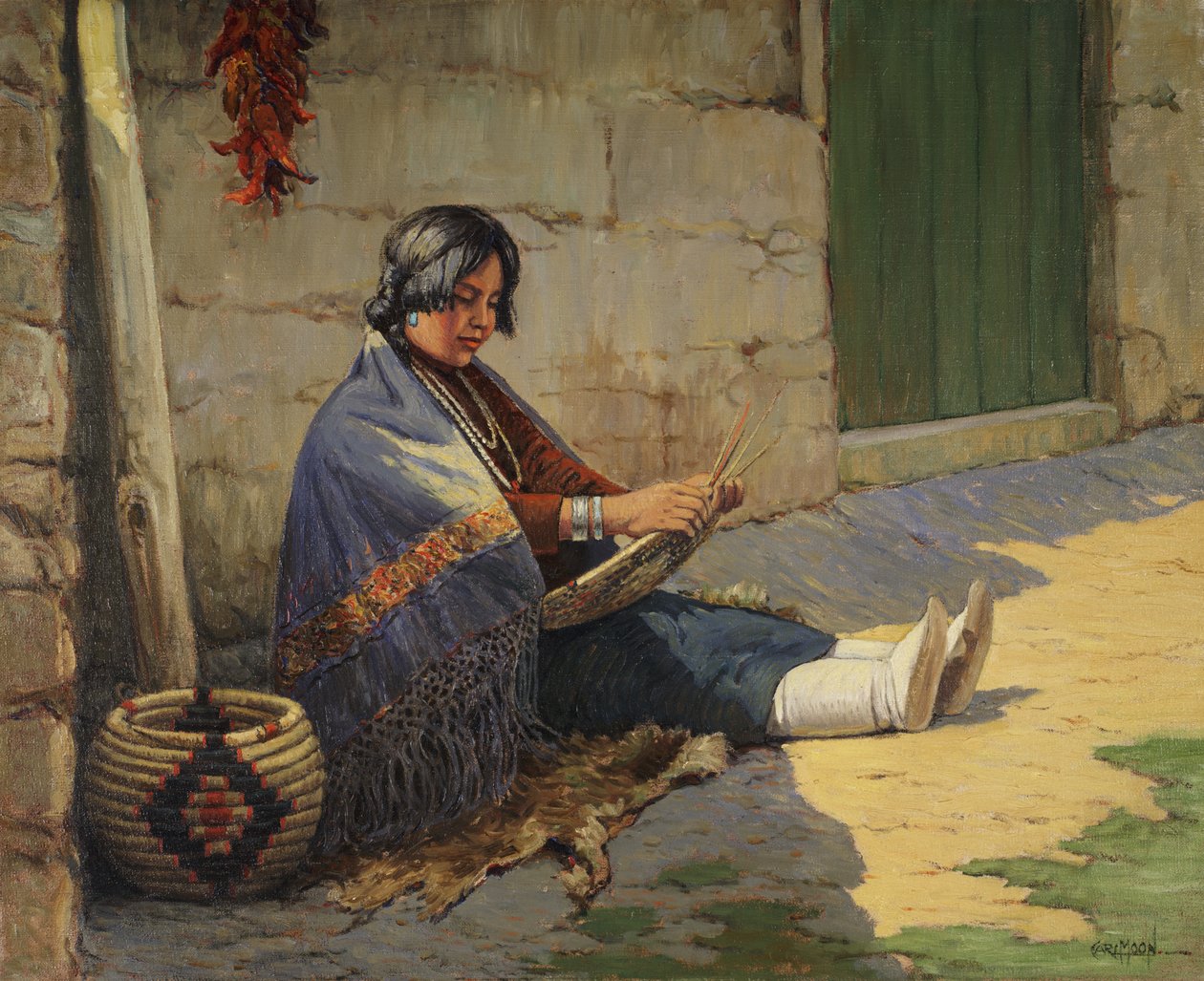 Fabricant de paniers Hopi - Carl Moon