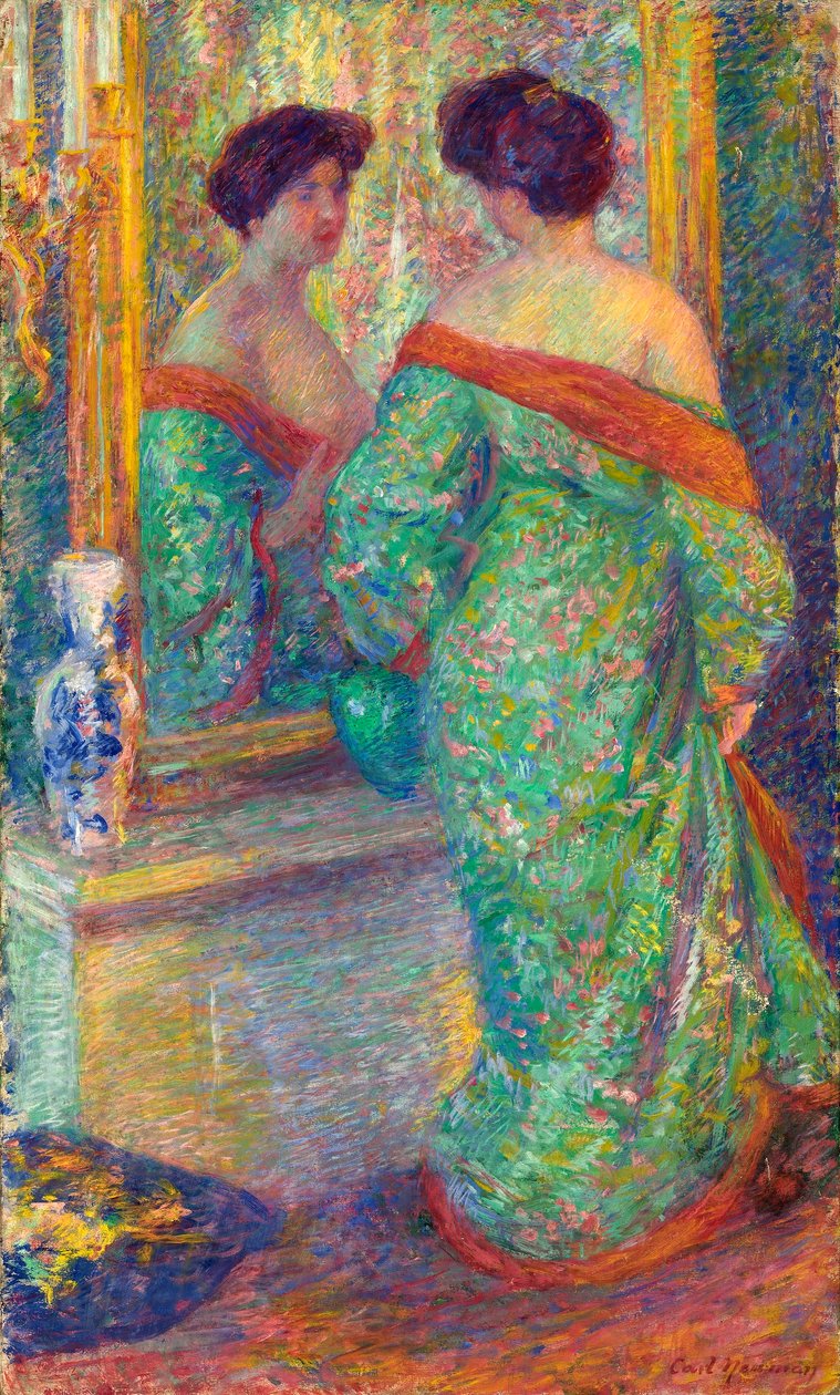 (La dame se reflétant dans le miroir) - Carl Newman