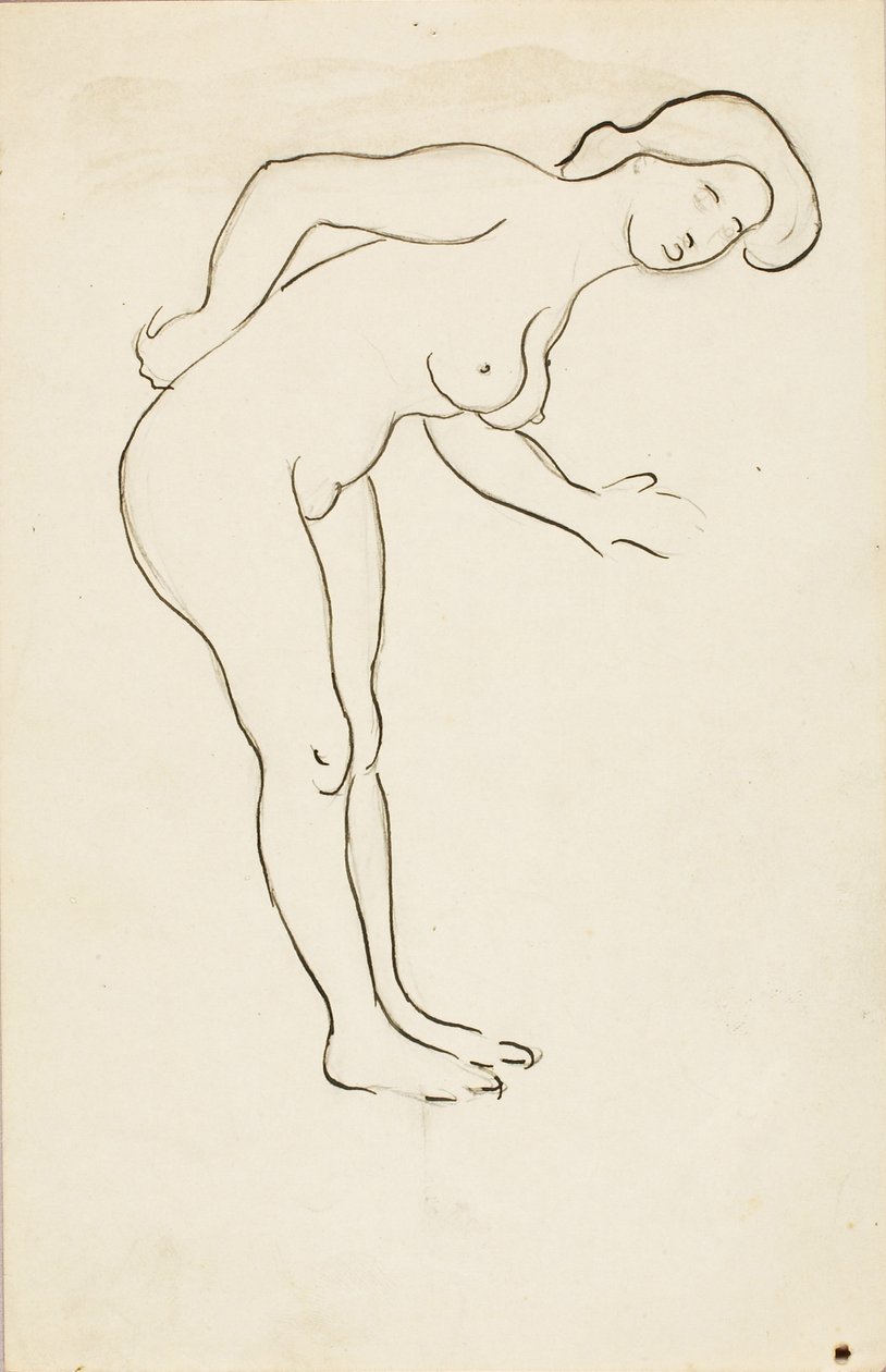 Femme nue penchée - Carl Newman