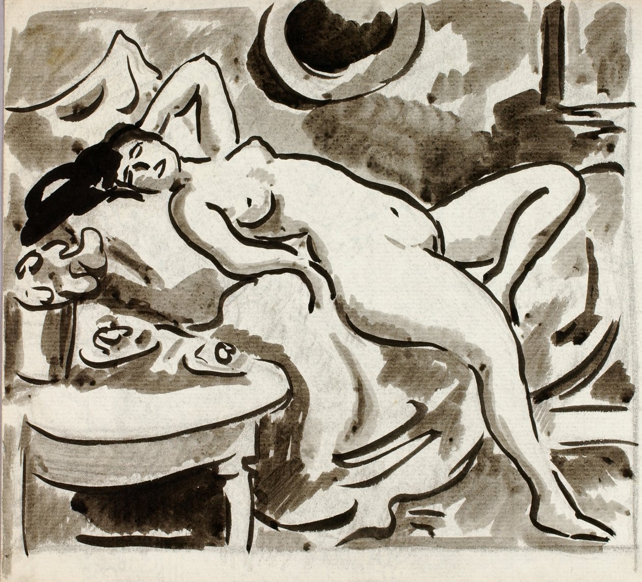 Nu féminin couché - Carl Newman