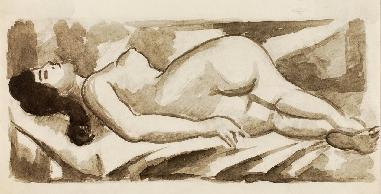 Nu féminin couché - Carl Newman