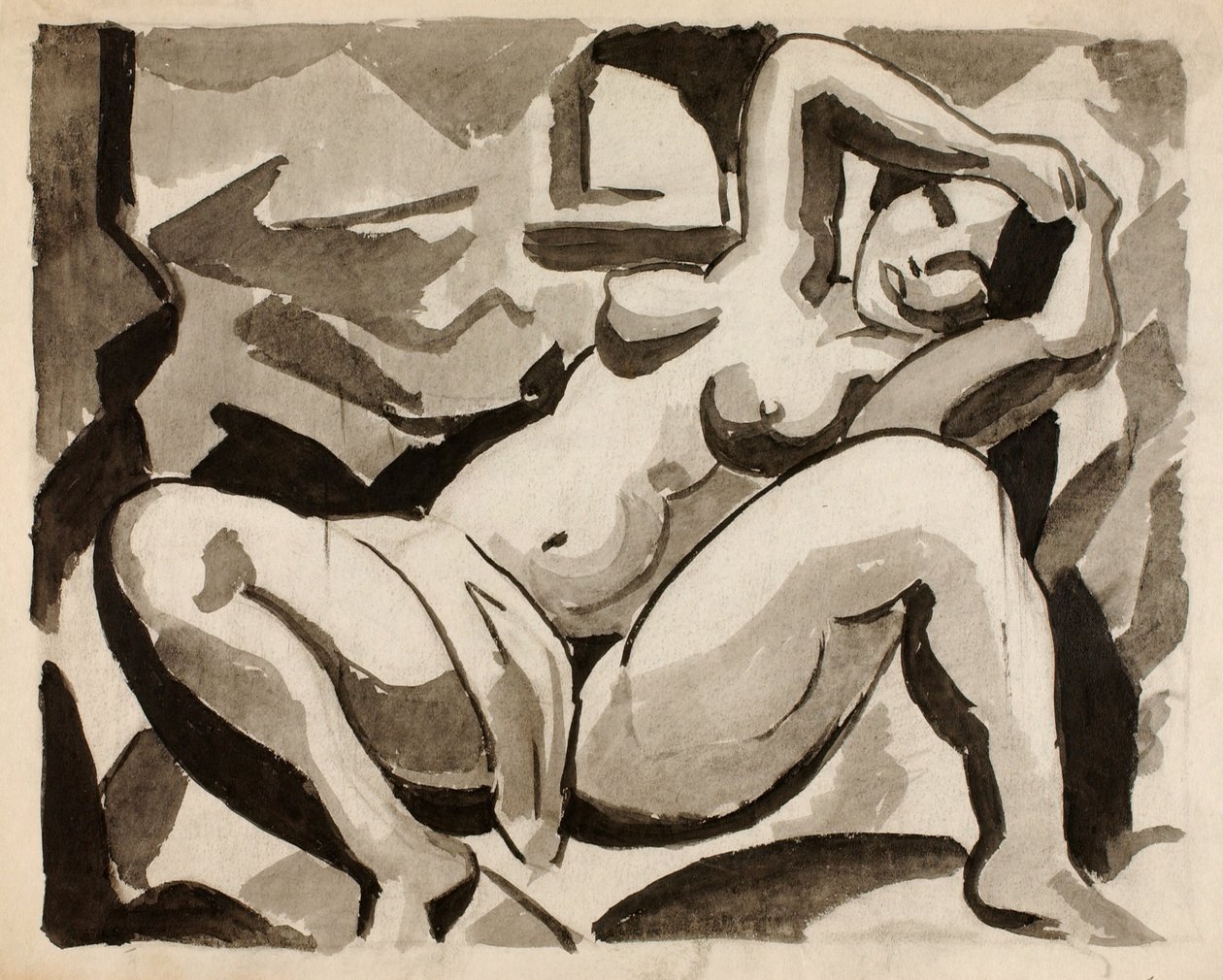 Nu féminin couché - Carl Newman
