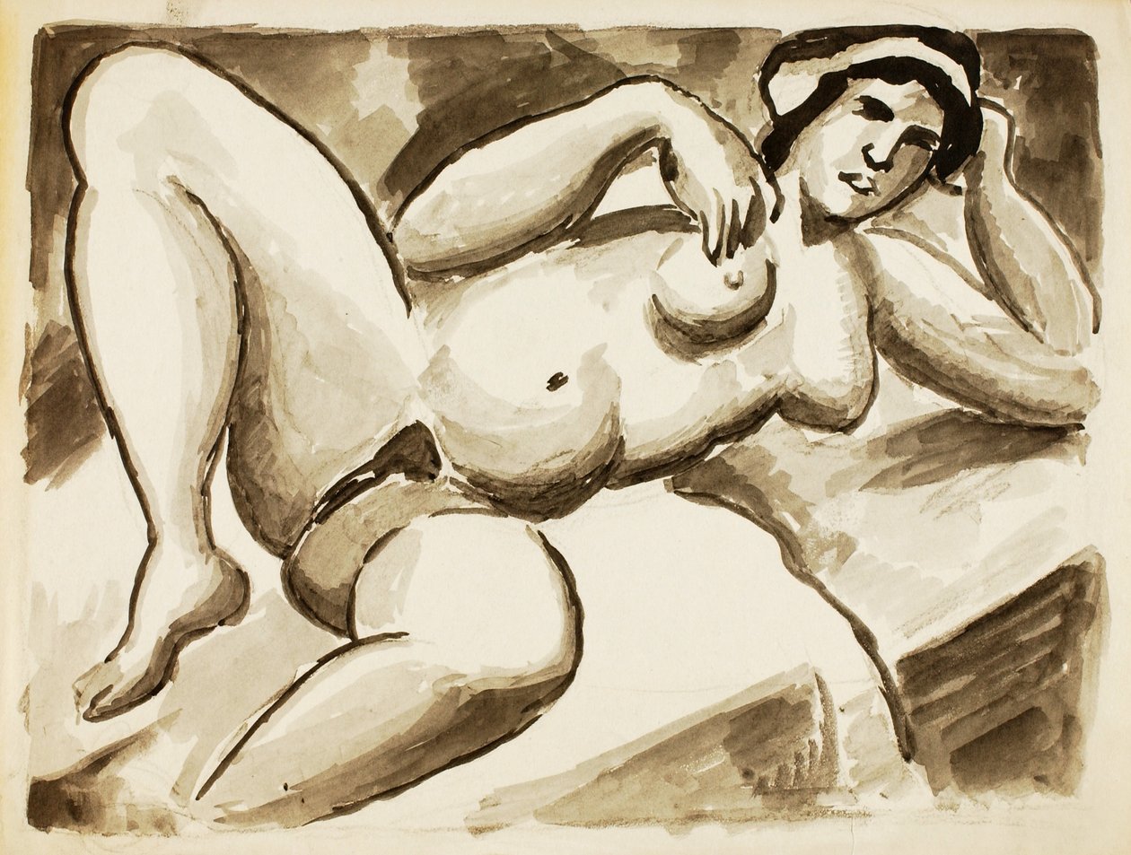 Nu féminin couché - Carl Newman
