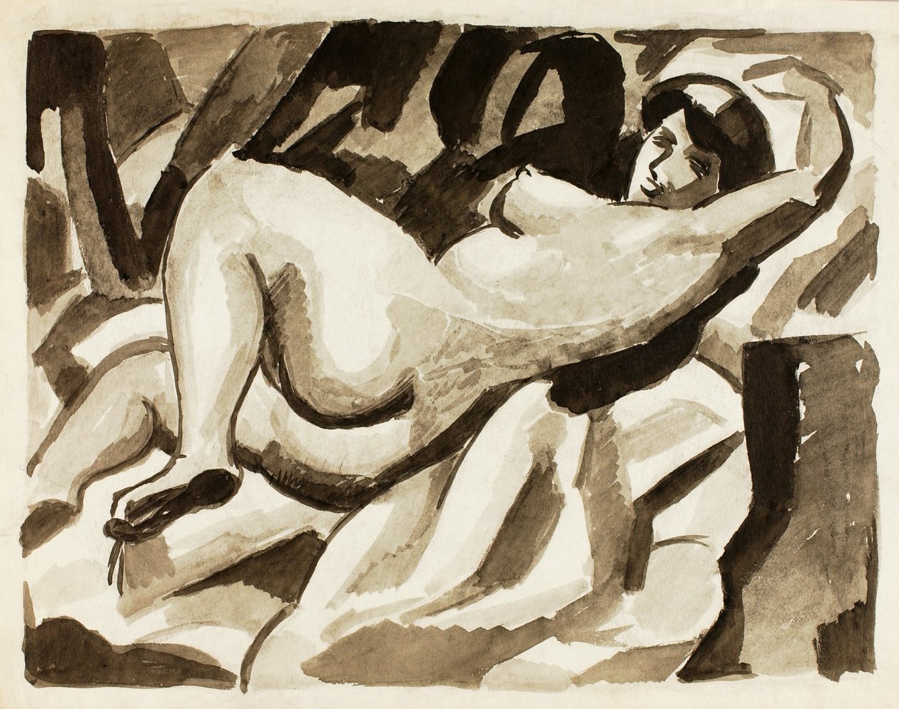 Nu féminin couché - Carl Newman