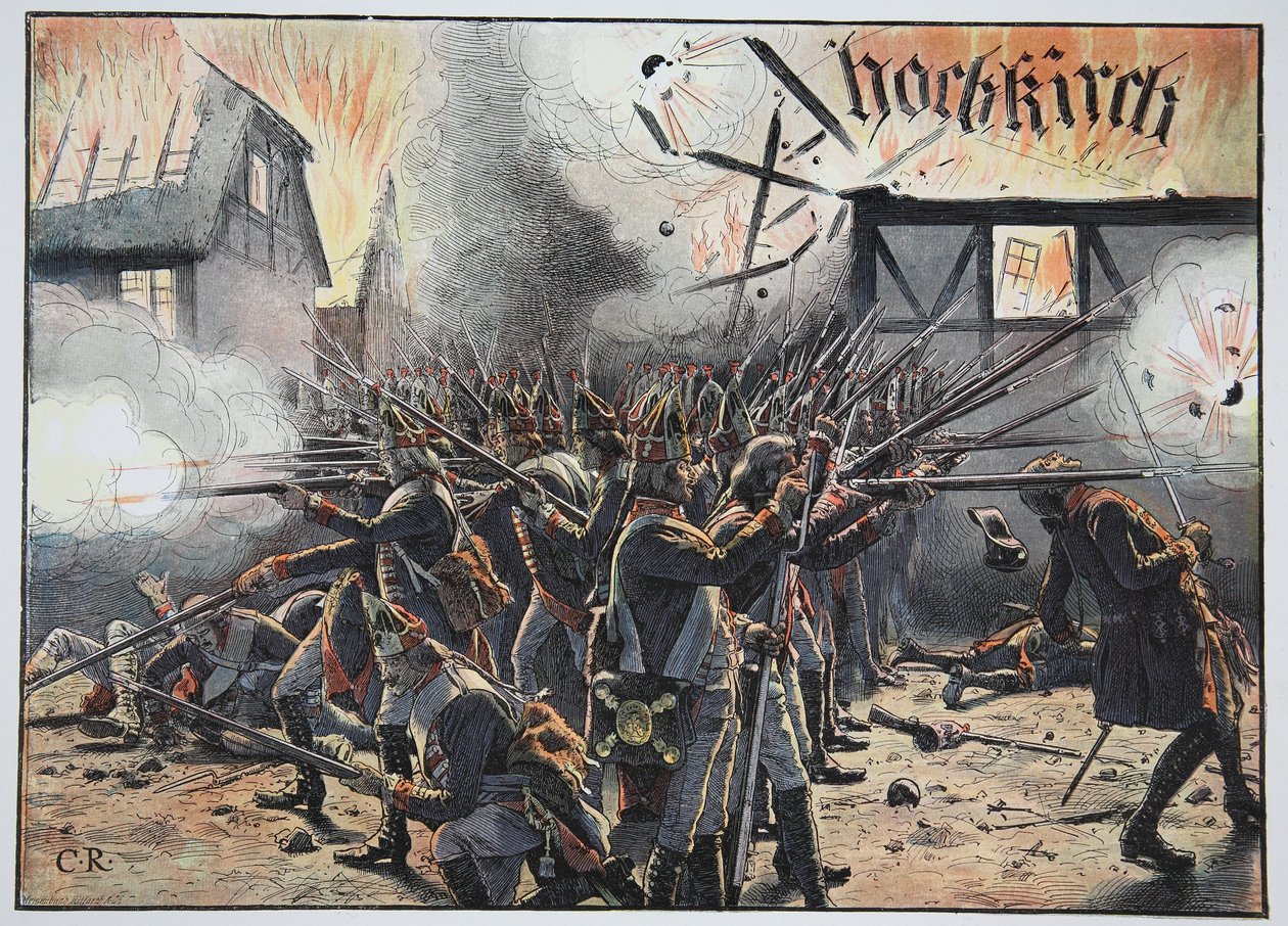 La nuit tombe à Hochkirch, août 1758 - Carl Röchling