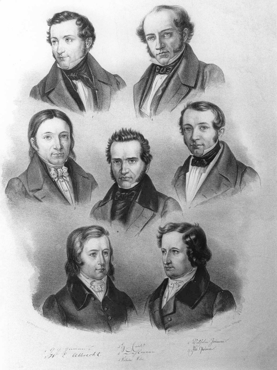 Les Sept de Göttingen, c.1837-38 (lithographie) - Carl Rohde