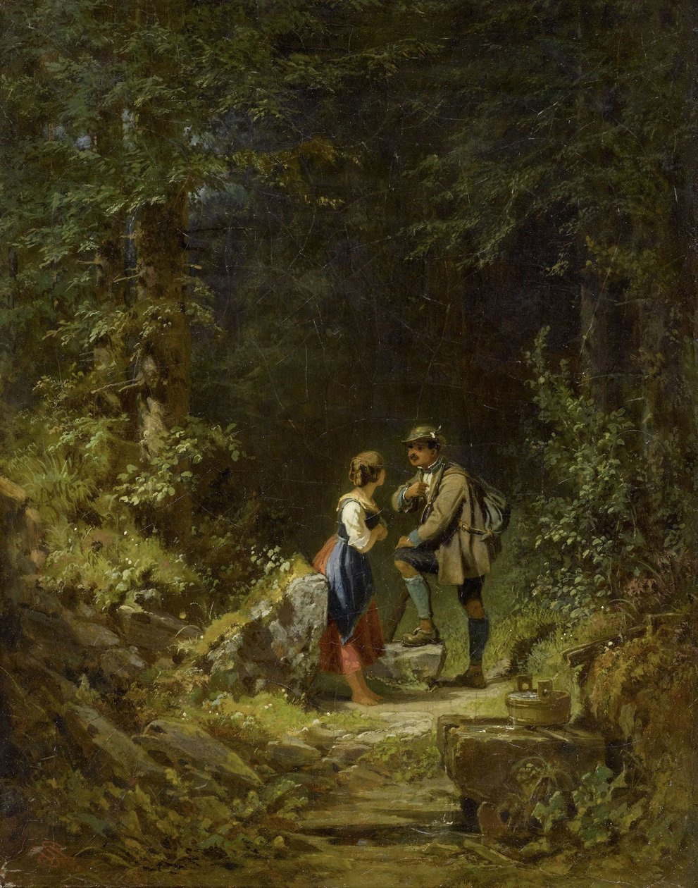 Rencontre dans la forêt - Carl Spitzweg