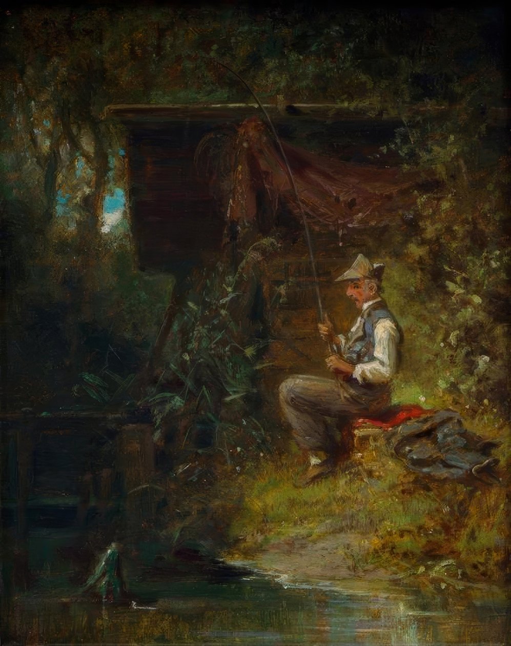 Le Pêcheur - Carl Spitzweg