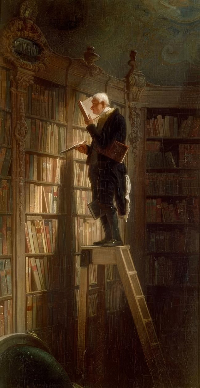 Le rat de bibliothèque - Carl Spitzweg