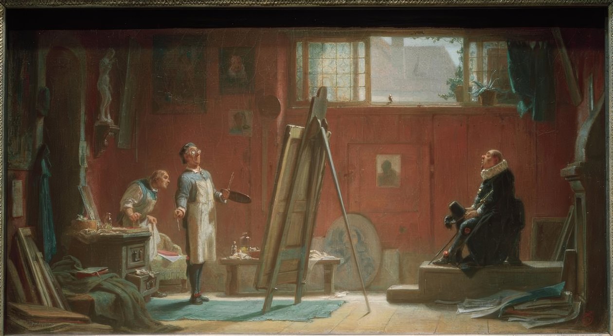 Le portraitiste - Carl Spitzweg
