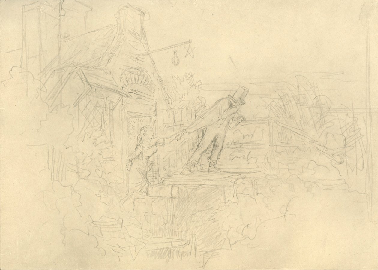 Der Zechpreller, milieu-fin du 19e siècle - Carl Spitzweg