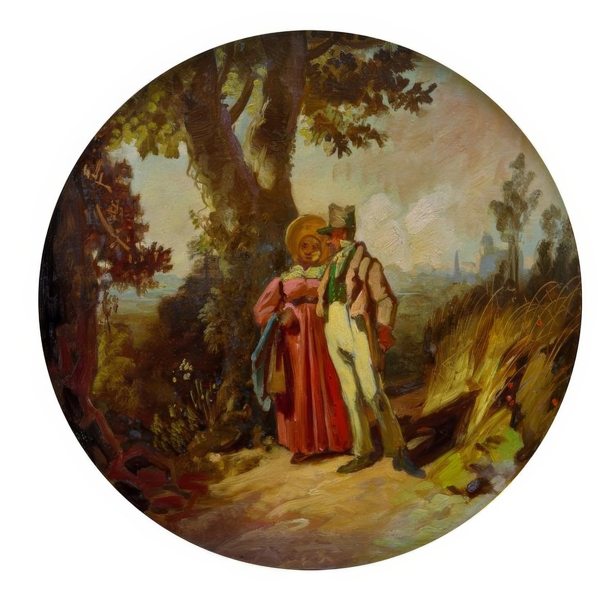 Couple bourgeois en promenade - Carl Spitzweg