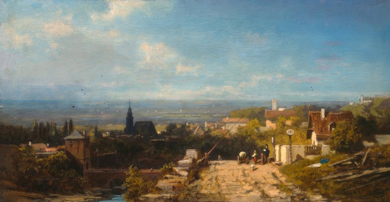 Devant la ville - Carl Spitzweg