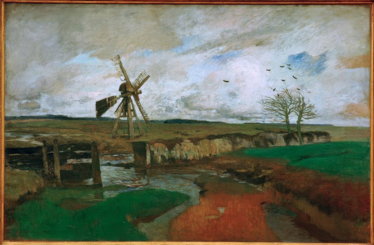 Paysage avec moulin à vent - Carl Vinnen