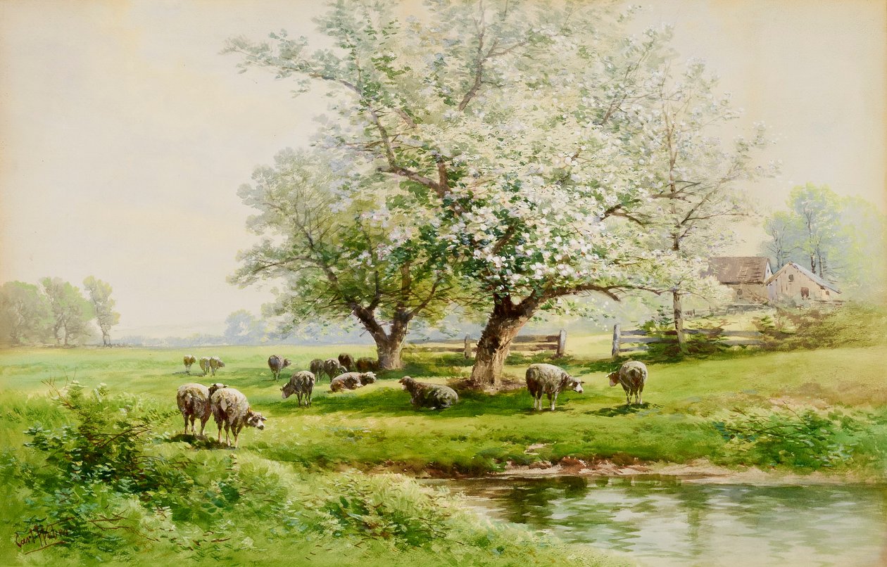 Paysage pastoral - Carl Weber