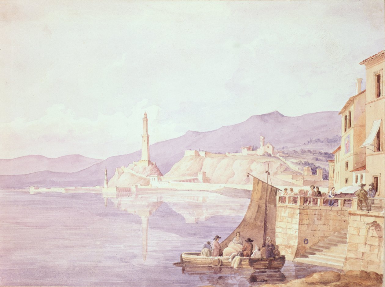 Le port de Gênes, 1835 - Carl Wilhelm Goetzloff