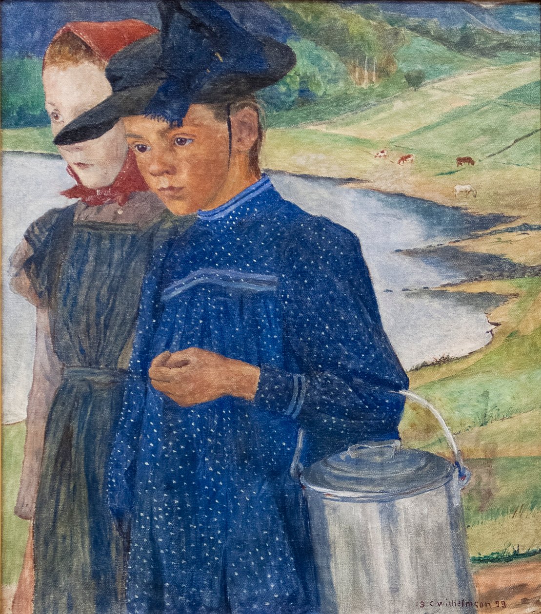 Deux filles sur la route - Carl Wilhelm Wilhelmson