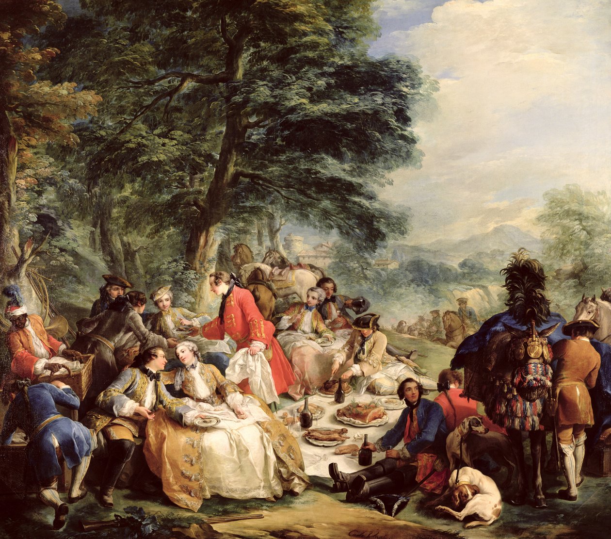 Le déjeuner de chasse, 1737 - Carle van Loo