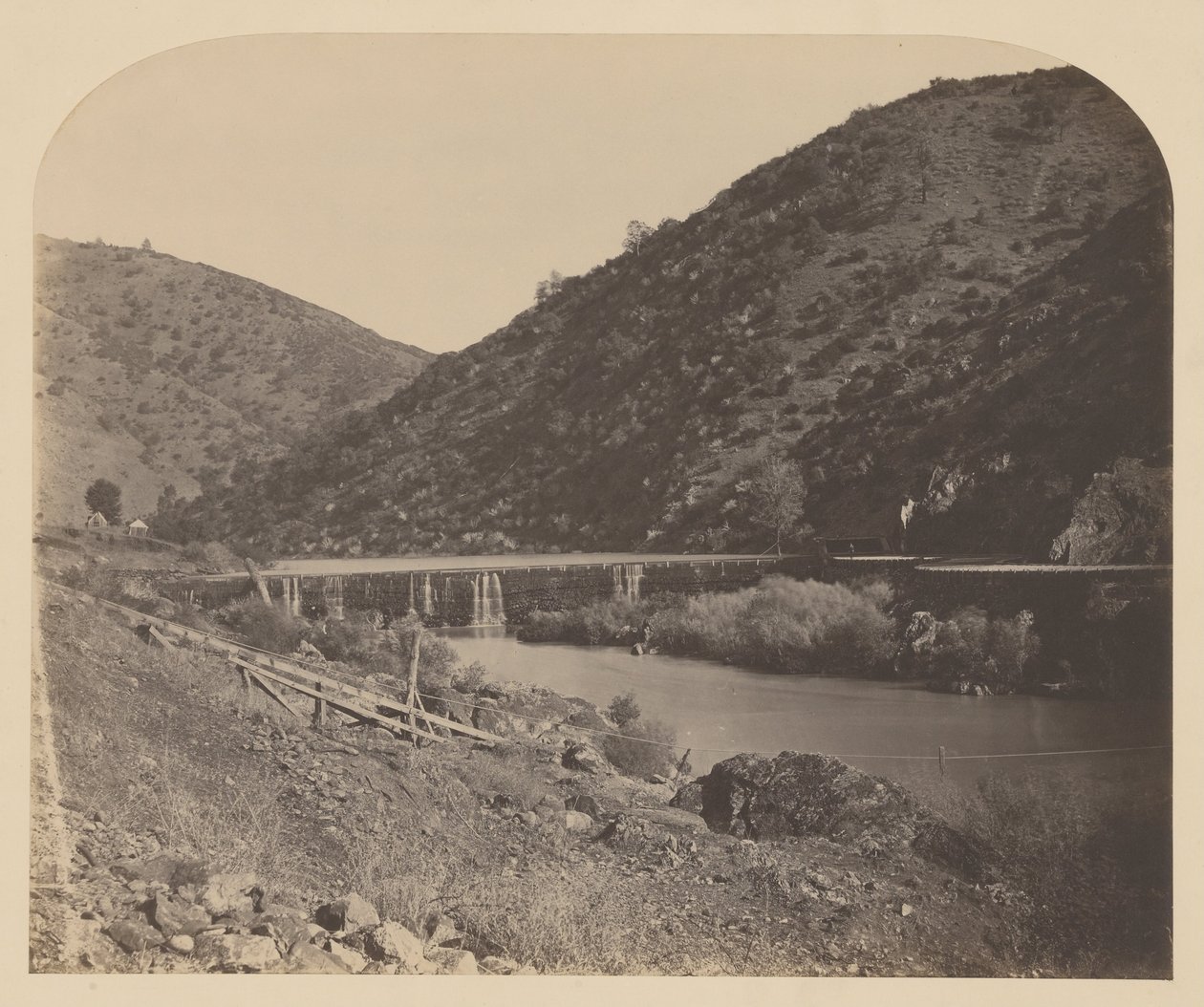 Barrage de Benton, rivière Merced - Carleton E. Watkins