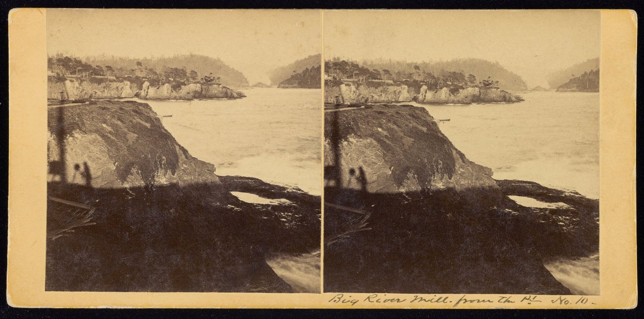 Scierie de Big River depuis le point - Carleton E. Watkins