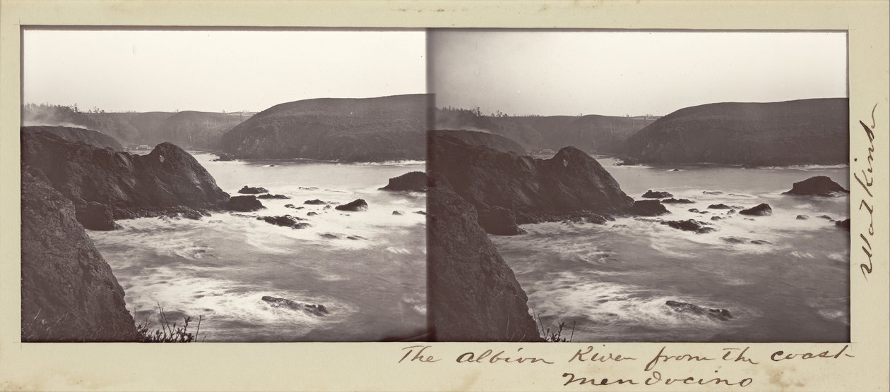 La rivière Albion depuis la côte, Mendocino - Carleton E. Watkins
