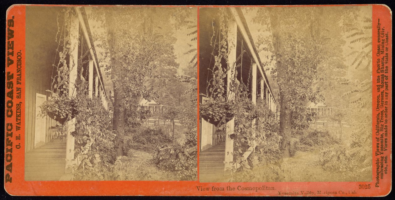 Vue depuis le Cosmopolitan. Vallée de Yosemite, Comté de Mariposa, Californie. - Carleton E. Watkins
