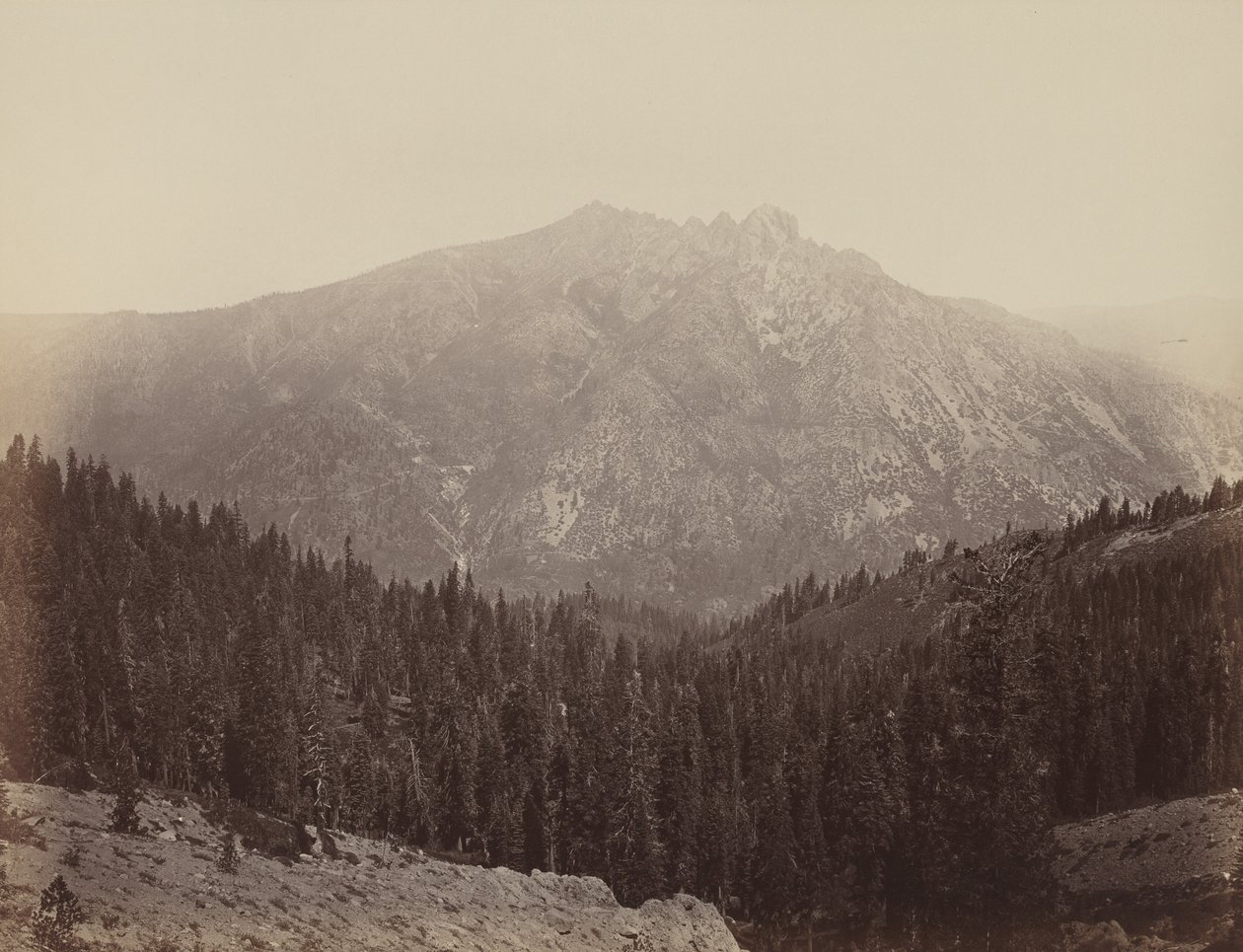 Butte de Downeville, années 1860 (photo) - Carleton Emmons Watkins