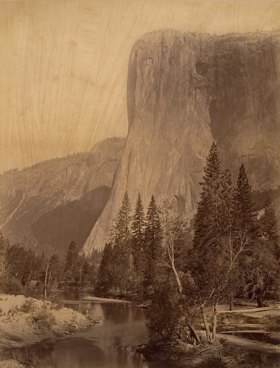 El Capitan, Yosemite, 1865-66 - Carleton Emmons Watkins