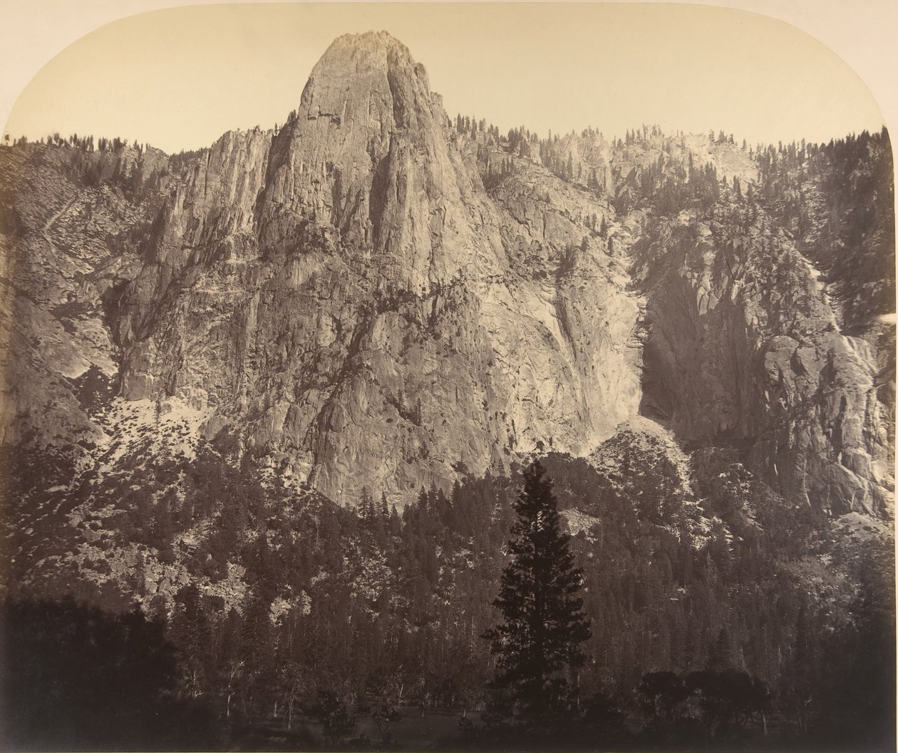 Sentinelle. Vue de face: 3270 pieds, 1861. - Carleton Emmons Watkins