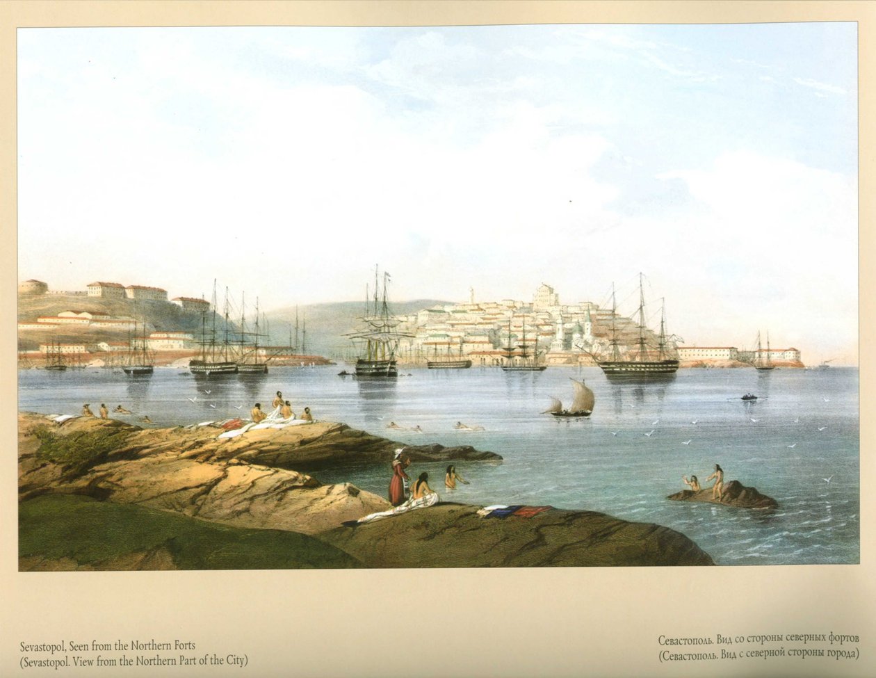 Carlo Bossoli. Vue de Sébastopol depuis les forts du nord - Carlo Bossoli
