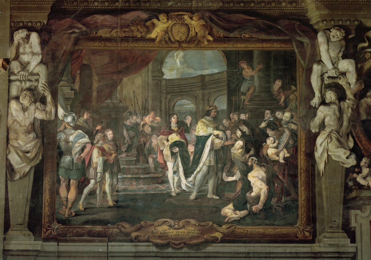 François Ier (1494-1547) touchant pour le mal du roi à Bologne - Carlo Cignani