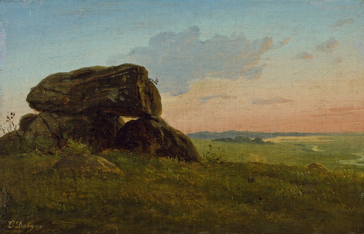 Paysage du soir avec un dolmen. Étude. - Carlo Dalgas
