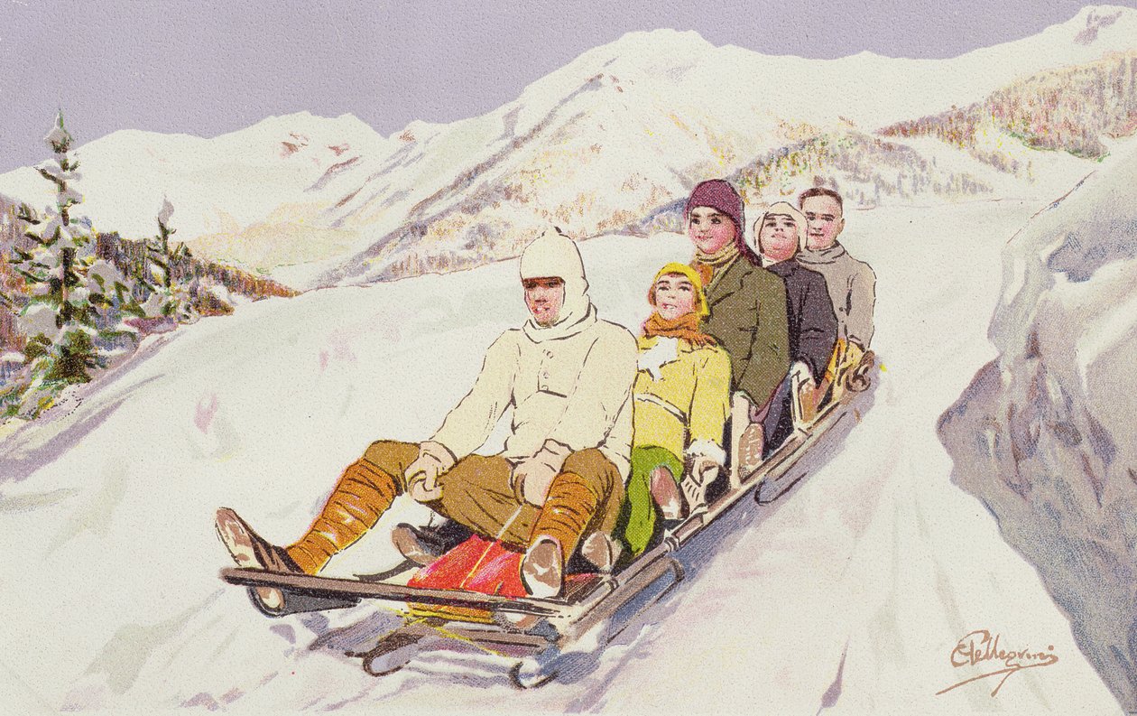 Lugeurs à Davos, Suisse - Carlo Pellegrini