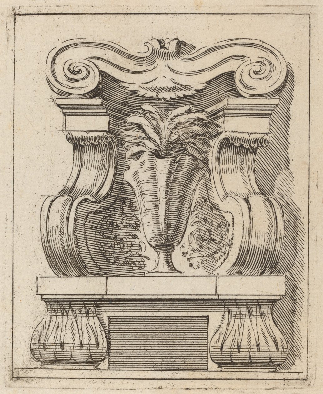 Motif architectural avec un vase - Carlo Antonio Buffagnotti